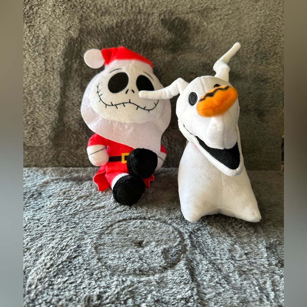 Disney Nightmare Before Christmas Santa Jack and Zero Plush 9” Just Play